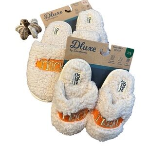 Dluxe Dearfoams Halloween Slippers NWT